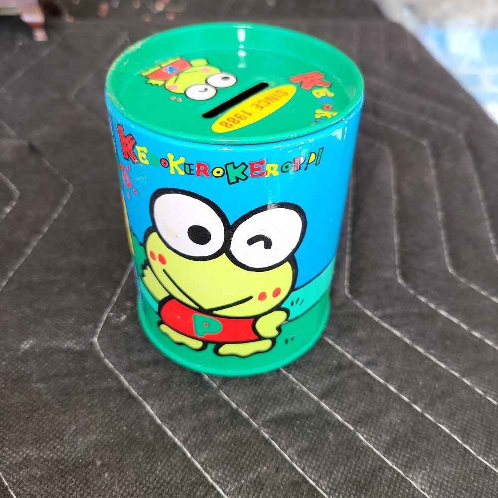 Sanrio Kero Kero Keroppi Can Piggy Bank 1993 Kawaii Sumitomo Bank